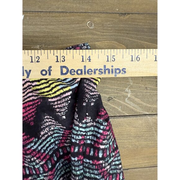 Vanilla Star Boho Tribal Print Wide Leg Pants Size L Drawstring Waist - Picture 9 of 11